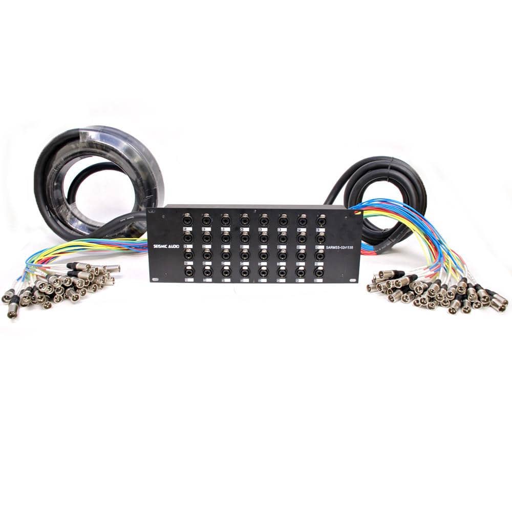 Rack Mountable 32 Channel XLR TRS Combo Send Splitter Snake with a