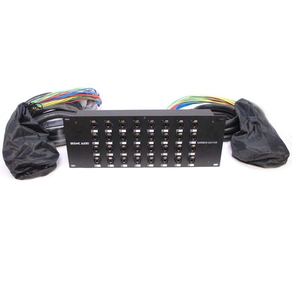 Rack Mountable 32 Channel XLR TRS Combo Send Splitter Snake with a 15 ...