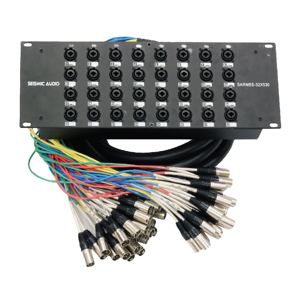 32 Channel Rack 32 Channel Rack Mount XLR TRS Combo Splitter Snake Cable | 5 Foot and ...
