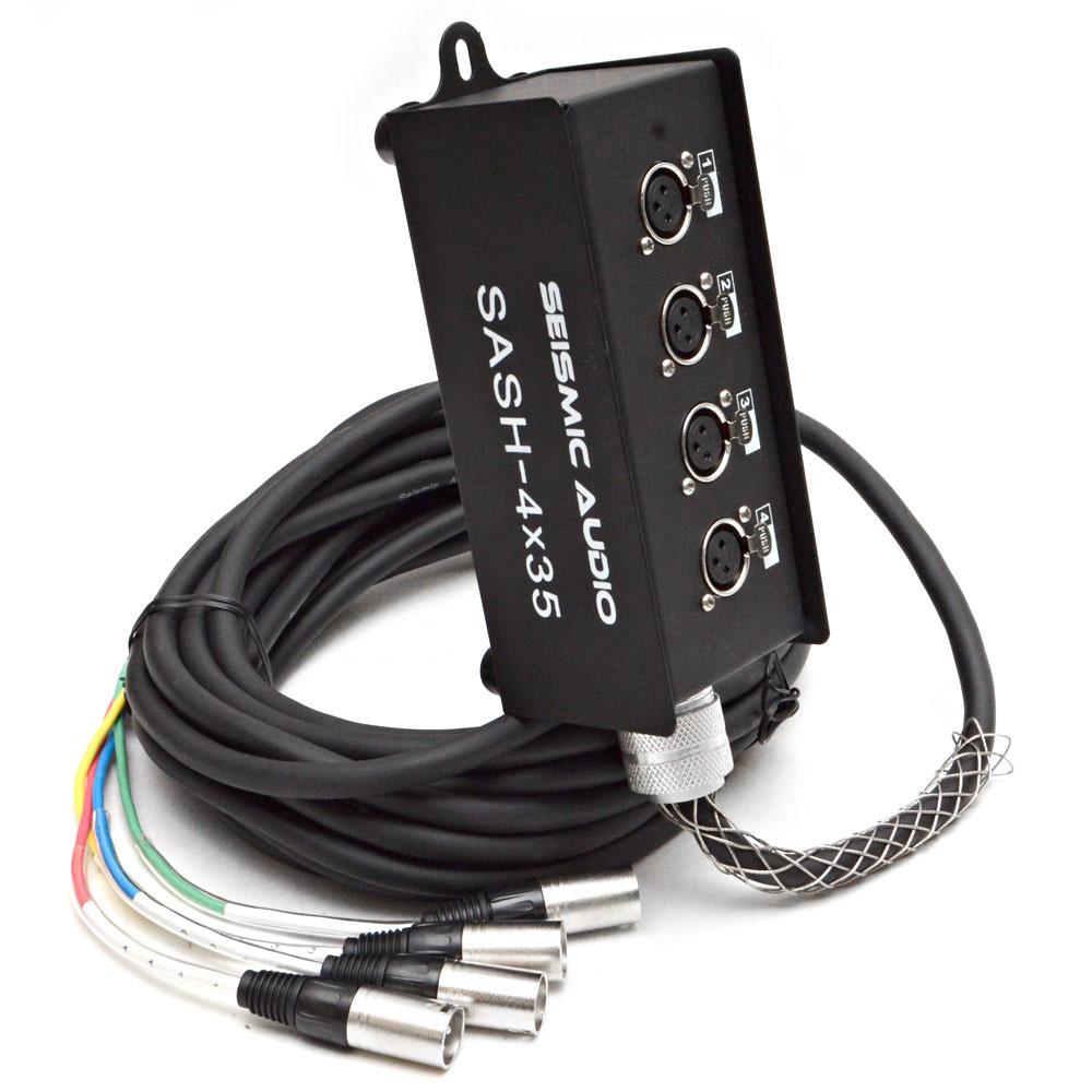 4 Channel Snake Cable | XLR Send Sub Snake | 35 Feet – Seismic Audio