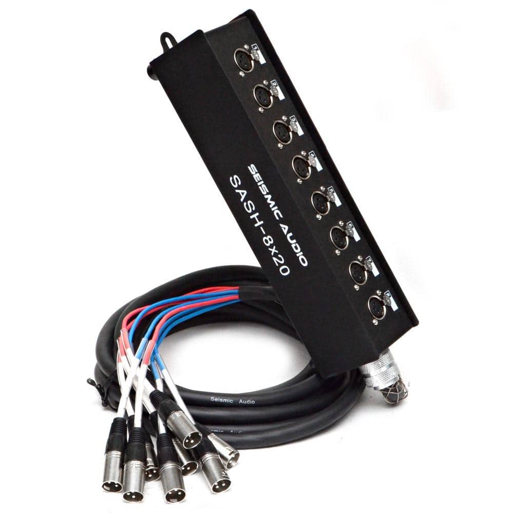 8 Channel Snake Cable | XLR Send Sub Snake | 20 Feet – Seismic Audio