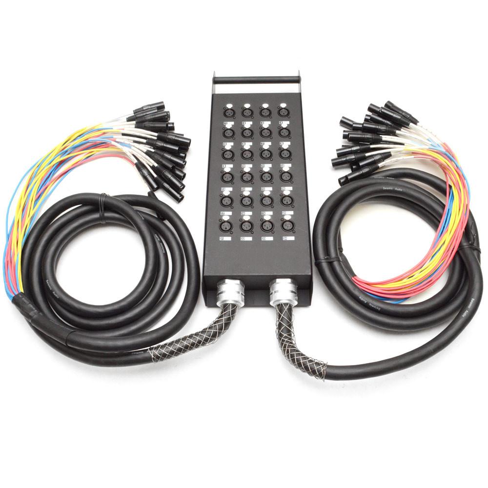 24 Channel XLR Send Splitter Snake with two 15' fantail trunks | Pro ...