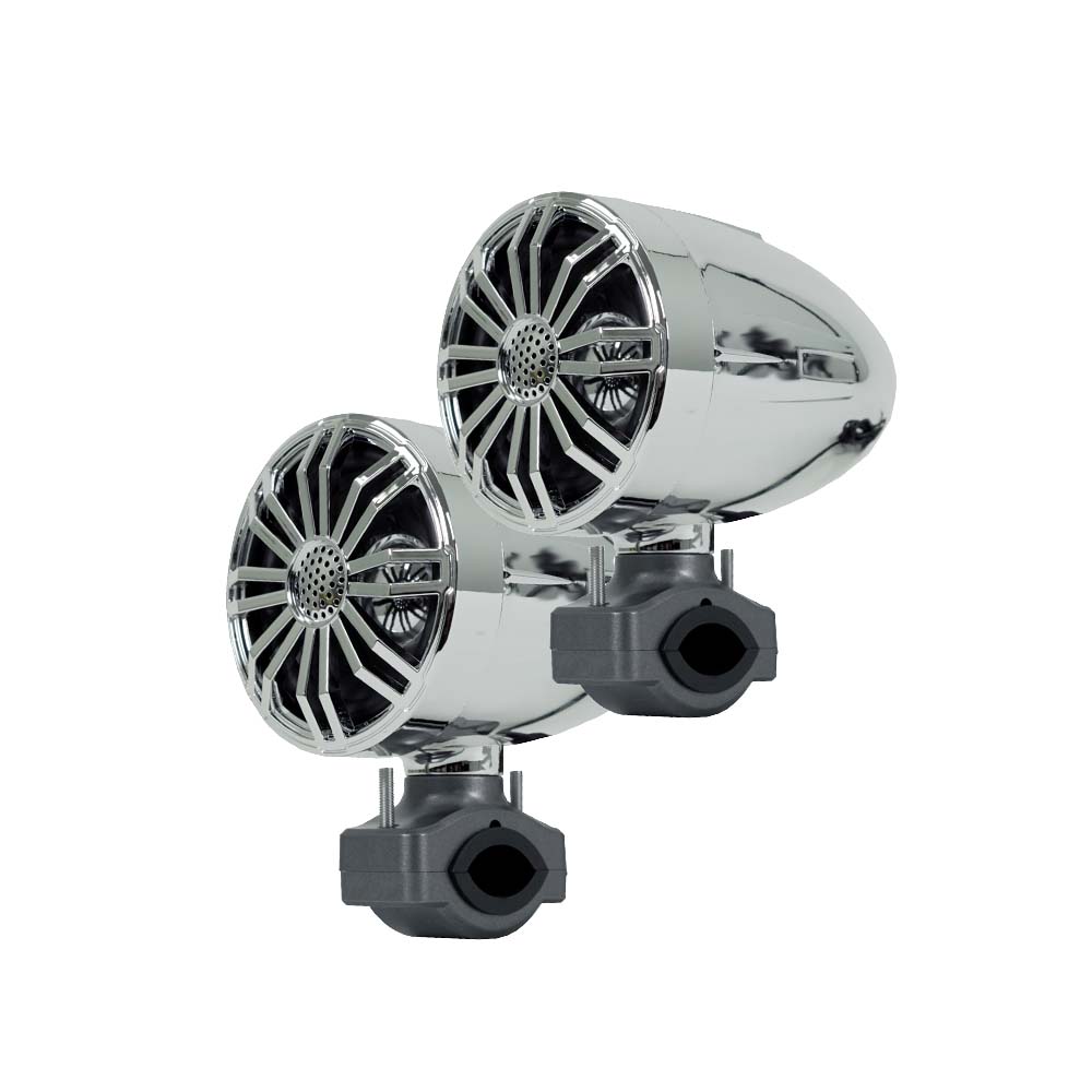 Chrome motorcycle best sale speakers
