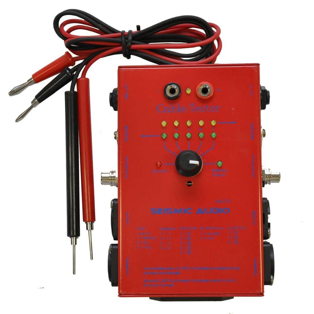 Cable Tester (Test XLR, 2P/4P Speakon, TRS, TS, RCA, MIDI 3P/5P Cables
