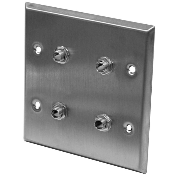 Four 1/4 Inch TS Mono Jacks Wall Plate | Wall Plate for