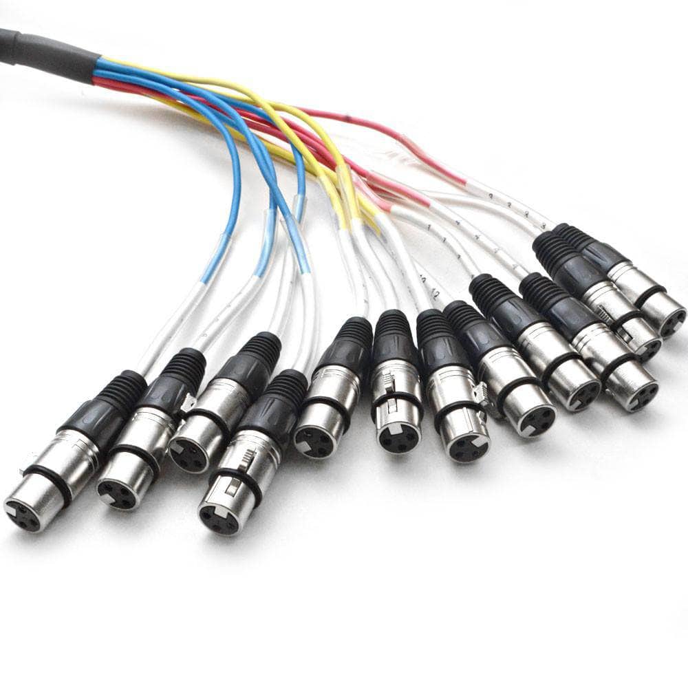 XLR Snake Cable 12 Channel Snakes Color Code Snake Cable 10 Feet