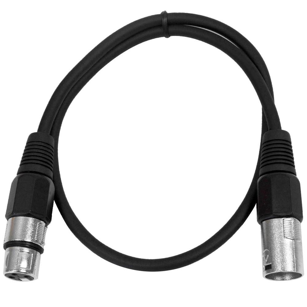 8 Pack XLR Patch Cable 3 Foot XLR Cable Male XLR to Female XLR Black XLR Cables